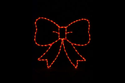 Bow Red Christmas light display