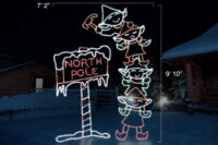 Tall North Pole Elves (9'10" H x 7'2" W)
