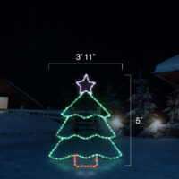 Tree With Star (5' H x 3'11" W)