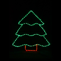Tree Without Star Christmas light display