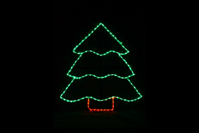 Tree Without Star Christmas light display