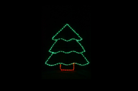 Tree Without Star Christmas light display