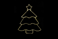 White Tree Christmas light display