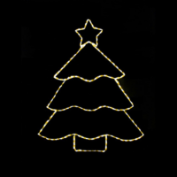 White Tree Christmas light display