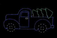 Truck with Tree Best animated Christmas light display