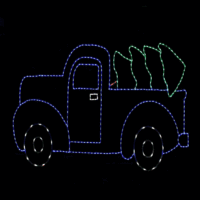 Truck with Tree Best animated Christmas light display