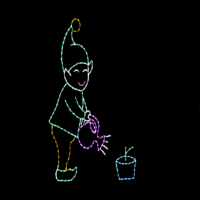 watering-elf Watering Elf animated Christmas light display