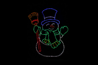 Snowman Dad Christmas light display