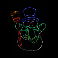 Snowman Dad Christmas light display