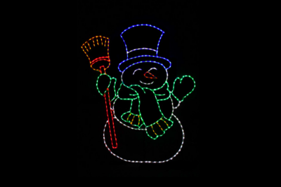 wireframesnowman Snowman Dad Christmas light display