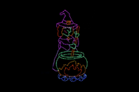 Witchs Brew Halloween light display
