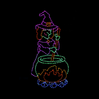 Witchs Brew Halloween light display