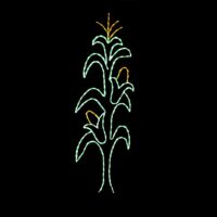Corn Stalk Christmas light display