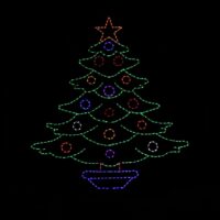 Decorated Tree Large Christmas light display