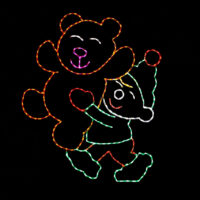 Elf_with_Big_Bear__94652 Elf with Big Bear Christmas light display