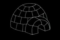 Igloo winter Christmas light display