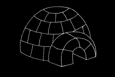 Igloo winter Christmas light display