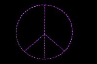 Photo of Peace Symbol light display