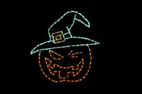 Pumpkin Witch Halloween light display