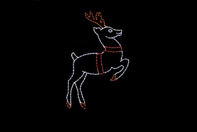 Reindeer_Taking_Off__16652 Reindeer taking off in flight animated Christmas light display