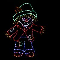 Scarecrow Halloween light display