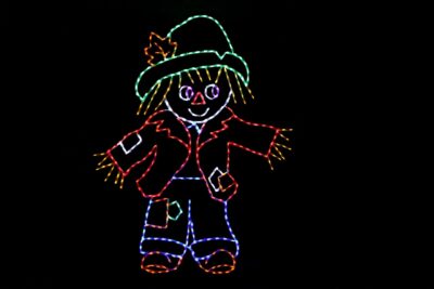 Scarecrow Halloween light display