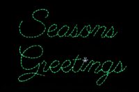 Seasons Greetings Sign Christmas light display