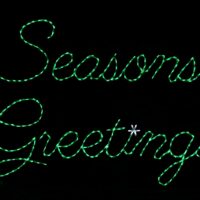 Seasons Greetings Sign Christmas light display