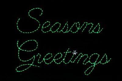Seasons Greetings Sign Christmas light display