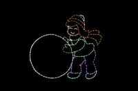 Snowball Girl Christmas light display