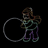 Snowball Girl Christmas light display