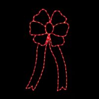 Streaming Bow Christmas light display