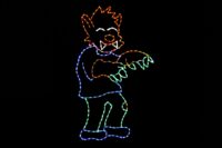 Werewolf Halloween light display