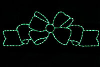 Green bow Christmas light display