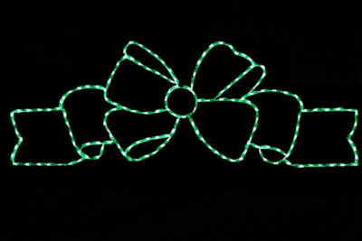fancy_bow_green__66352 Green bow Christmas light display