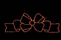 Red bow Christmas light display