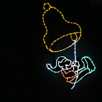 Swinging Elf animated Christmas light display