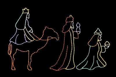 3 Wise Men Christmas light display