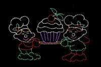 Cupcake Elves Christmas light display