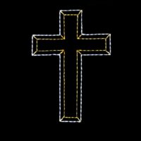 Cross Christmas light display