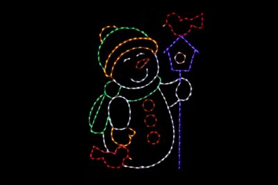 Home Tweet Home birdhouse Christmas light display