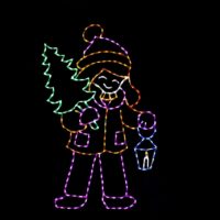 Lantern Girl Christmas light display