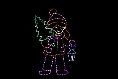Lantern_Girl__21929 Girl with lantern Christmas light display