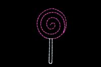 Lollipop Pink Christmas light display