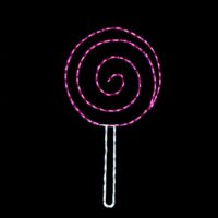 Lollipop Pink Christmas light display