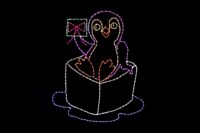 Penguin Christmas light display