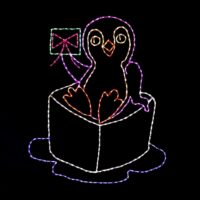 Penguin Christmas light display
