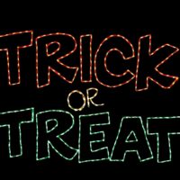 Trick Or Treat Christmas light display