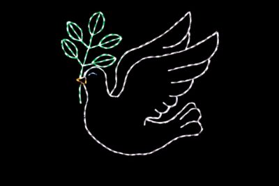 Dove Christmas light display