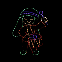 Drummerboy animated Christmas light display